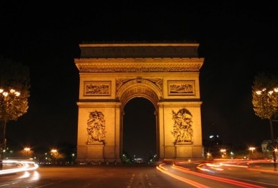 Arc de Triomphe by night, PARIS (France)